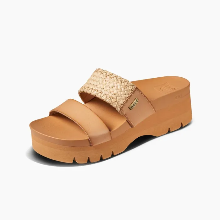 Women Reef Sandals Cushion Vista Higher Natural Raffia Women Reef Sandals Cushion Vista Higher Natural Raffia