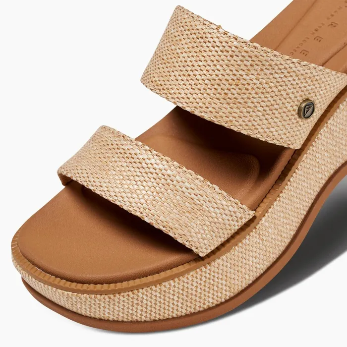 Women Reef Sandals Lofty Lux Hi Tan Raffia Women Reef Sandals Lofty Lux Hi Tan Raffia