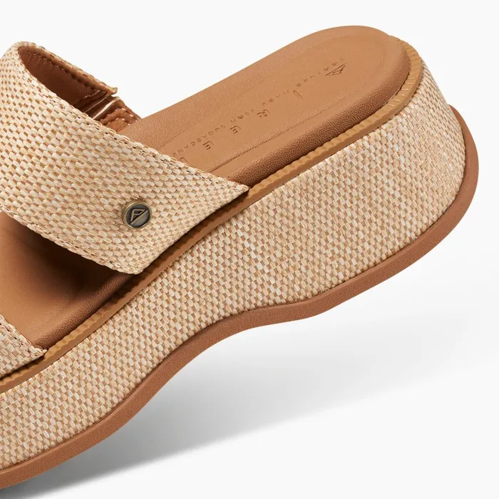 Women Reef Sandals Lofty Lux Hi Tan Raffia Women Reef Sandals Lofty Lux Hi Tan Raffia