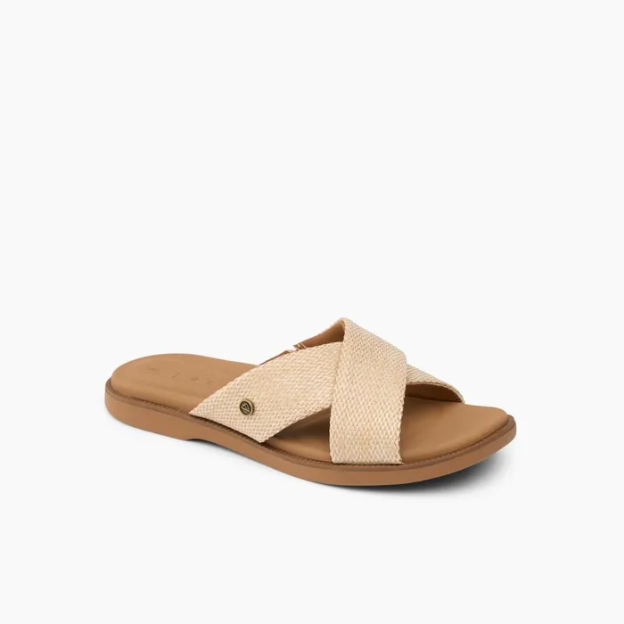 Women Reef Sandals Lofty Lux X Tan Raffia Women Reef Sandals Lofty Lux X Tan Raffia