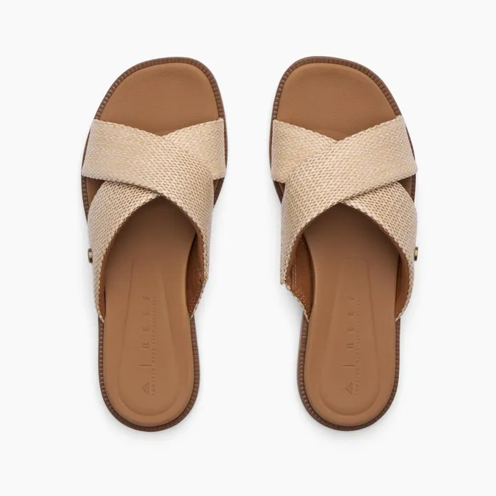 Women Reef Sandals Lofty Lux X Tan Raffia Women Reef Sandals Lofty Lux X Tan Raffia
