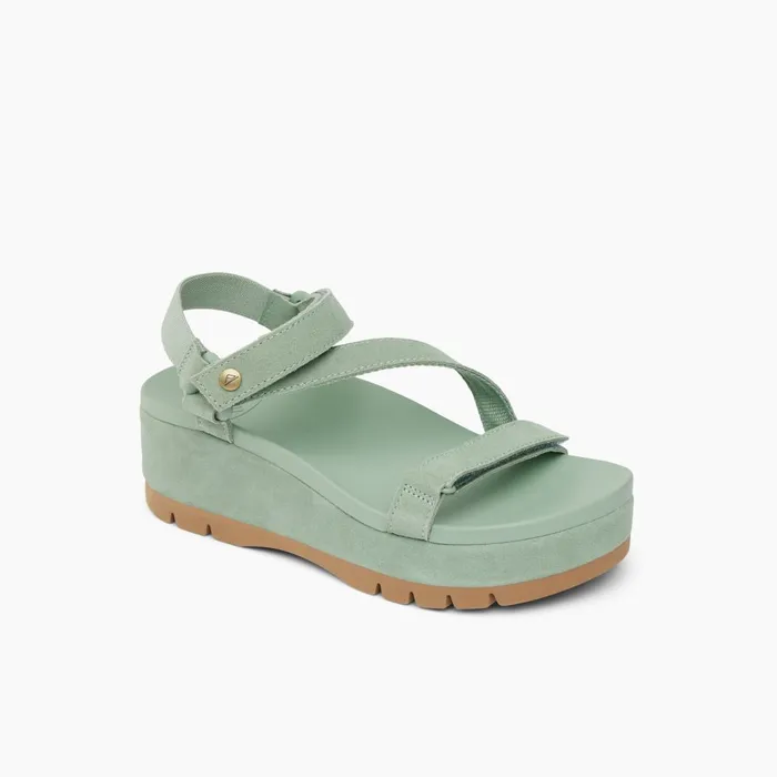 Women Reef Sandals Vista Higher Luna Frosty Suede Women Reef Sandals Vista Higher Luna Frosty Suede