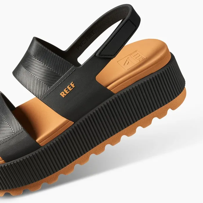 Women Reef Sandals Water Vista Higher Black Cognac Women Reef Sandals Water Vista Higher Black Cognac