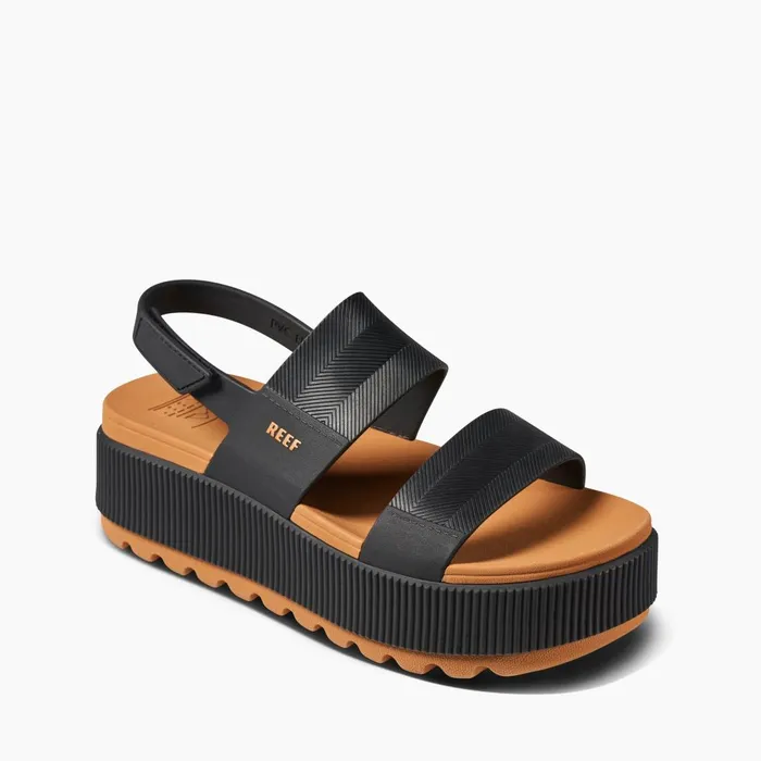 Women Reef Sandals Water Vista Higher Black Cognac Women Reef Sandals Water Vista Higher Black Cognac