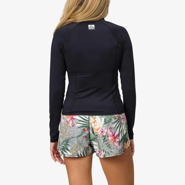 Women Reef Sets Crest Zip Up Long Sleeve Surf Shirt Upf 40 Caviar Women Reef Sets Crest Zip Up Long Sleeve Surf Shirt Upf 40 Caviar