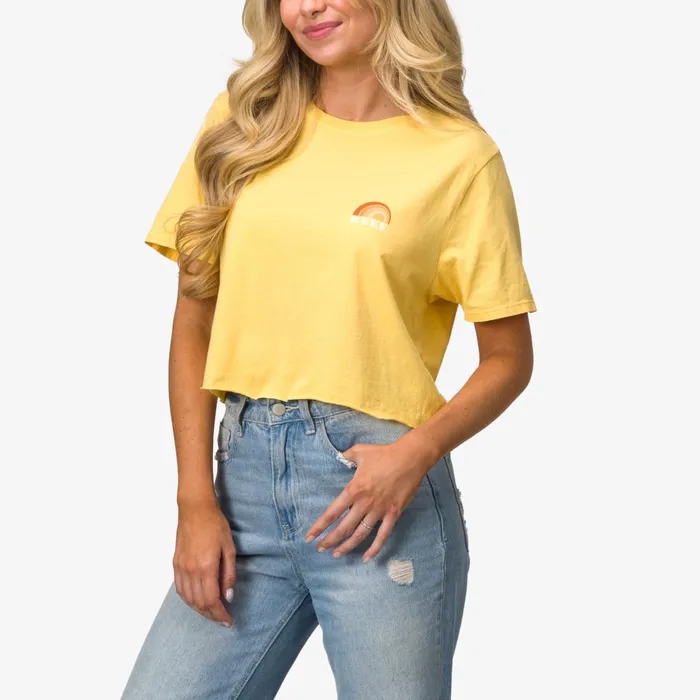 Women Reef TShirts Tanks and Dresses Becca 18034 Crop Tee Cornsilk Women Reef TShirts Tanks and Dresses Becca 18034 Crop Tee Cornsilk
