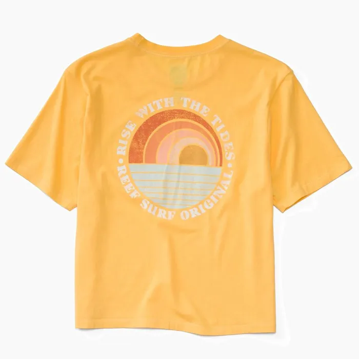 Women Reef TShirts Tanks and Dresses Becca 18034 Crop Tee Cornsilk Women Reef TShirts Tanks and Dresses Becca 18034 Crop Tee Cornsilk