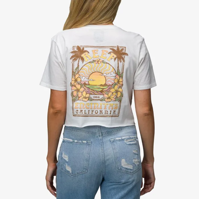 Women Reef TShirts Tanks and Dresses Super Crop Tee Marshmellow
