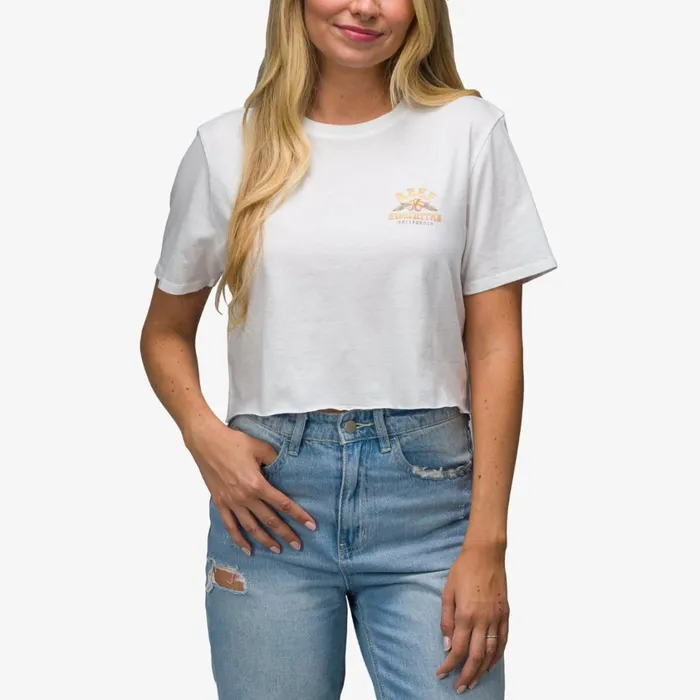 Women Reef TShirts Tanks and Dresses Super Crop Tee Marshmellow