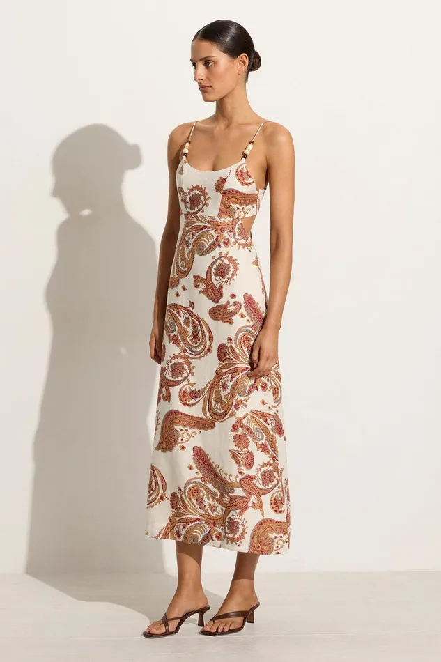 Women Regina Midi Dress Alessia Paisley Faithfull The Brand Dresses Women Regina Midi Dress Alessia Paisley Faithfull The Brand Dresses