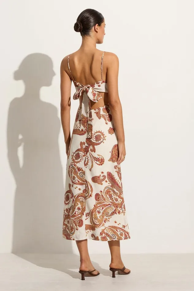 Women Regina Midi Dress Alessia Paisley Faithfull The Brand Dresses Women Regina Midi Dress Alessia Paisley Faithfull The Brand Dresses