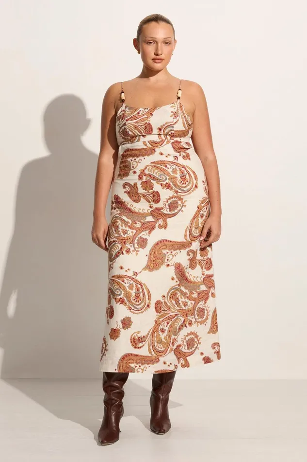 Women Regina Midi Dress Alessia Paisley Faithfull The Brand Dresses Women Regina Midi Dress Alessia Paisley Faithfull The Brand Dresses