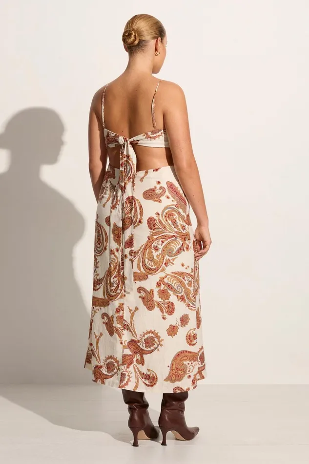 Women Regina Midi Dress Alessia Paisley Faithfull The Brand Dresses Women Regina Midi Dress Alessia Paisley Faithfull The Brand Dresses