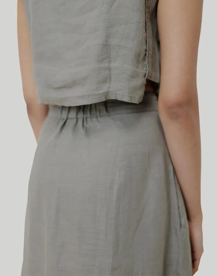 Women Reistor Overlap Midi Skirt Dark Green Madewell Skirts