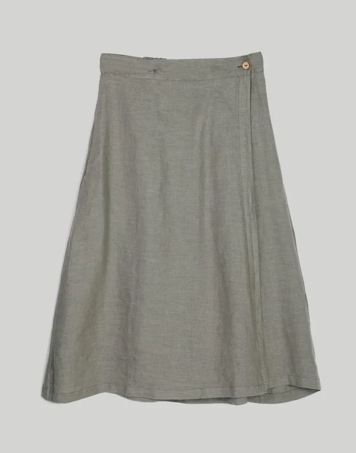 Women Reistor Overlap Midi Skirt Dark Green Madewell Skirts