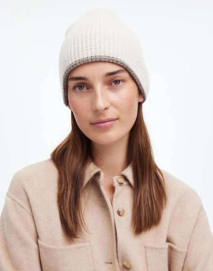 Women Reversible Beanie In SoftWool Granola Madewell Hats