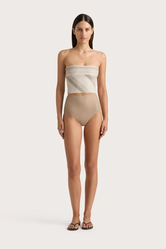 Women Reyes Bikini Bottom Taupe Faithfull The Brand Swim