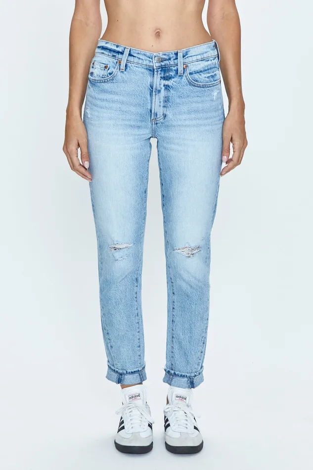Women Riley Mid Rise Girlfriend Jean 8211 Normandy Vintage Pistola Denim Denim