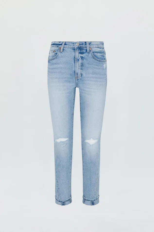 Women Riley Mid Rise Girlfriend Jean 8211 Normandy Vintage Pistola Denim Denim