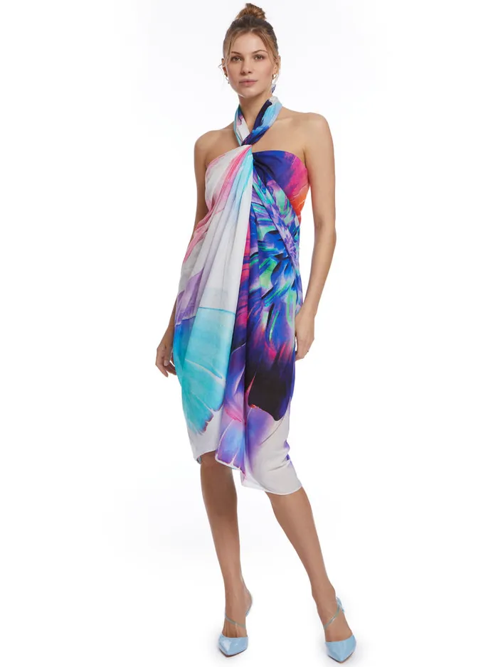 Women Robert Graham Accessories FADE INTO BLOOM PAREO WHITE
