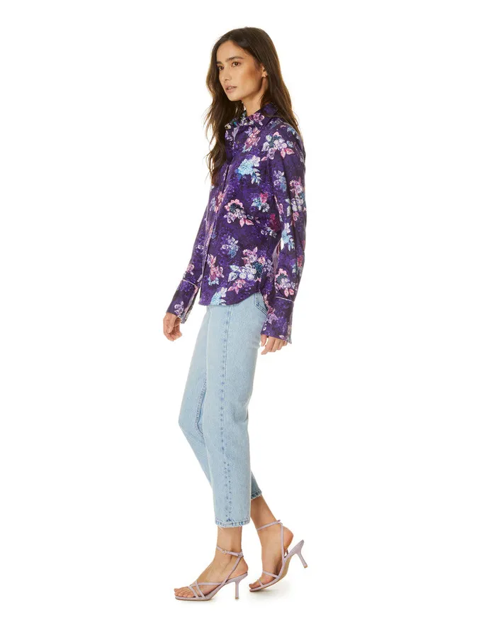 Women Robert Graham Tops PRISCILLA SHIRT DARK PURPLE