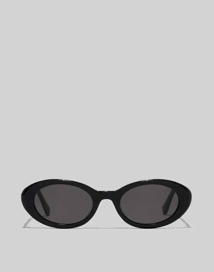 Women Russell Oval Sunglasses True Black Madewell Sunglasses