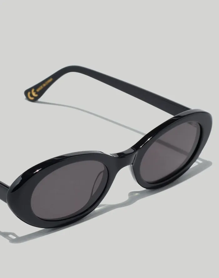 Women Russell Oval Sunglasses True Black Madewell Sunglasses