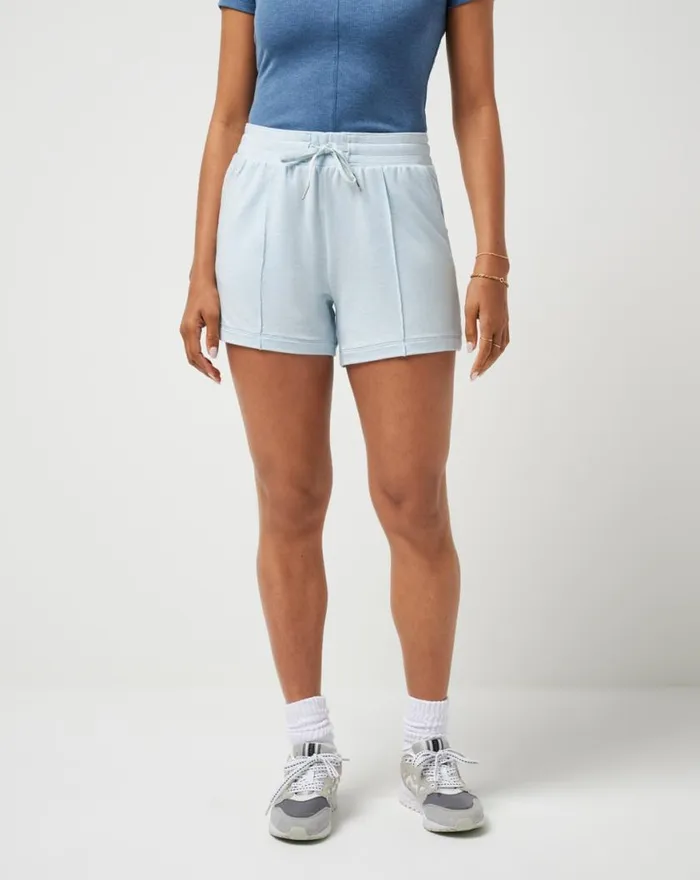 Women SALT IN THE AIR CLOUD FRENCH TERRY SHORT Heather Baby Blue TravisMathew Shorts