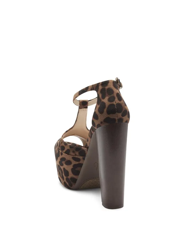 Women Sandals Jessica Simpson Dany TStrap Platform Sandal In Leopard Natural Leopard