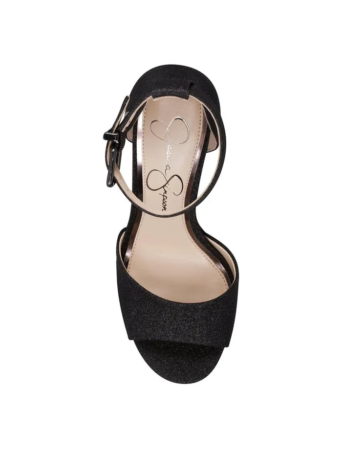 Women Sandals Jessica Simpson Everyn Platform Sandal In BlackSparkle Black Sparkle