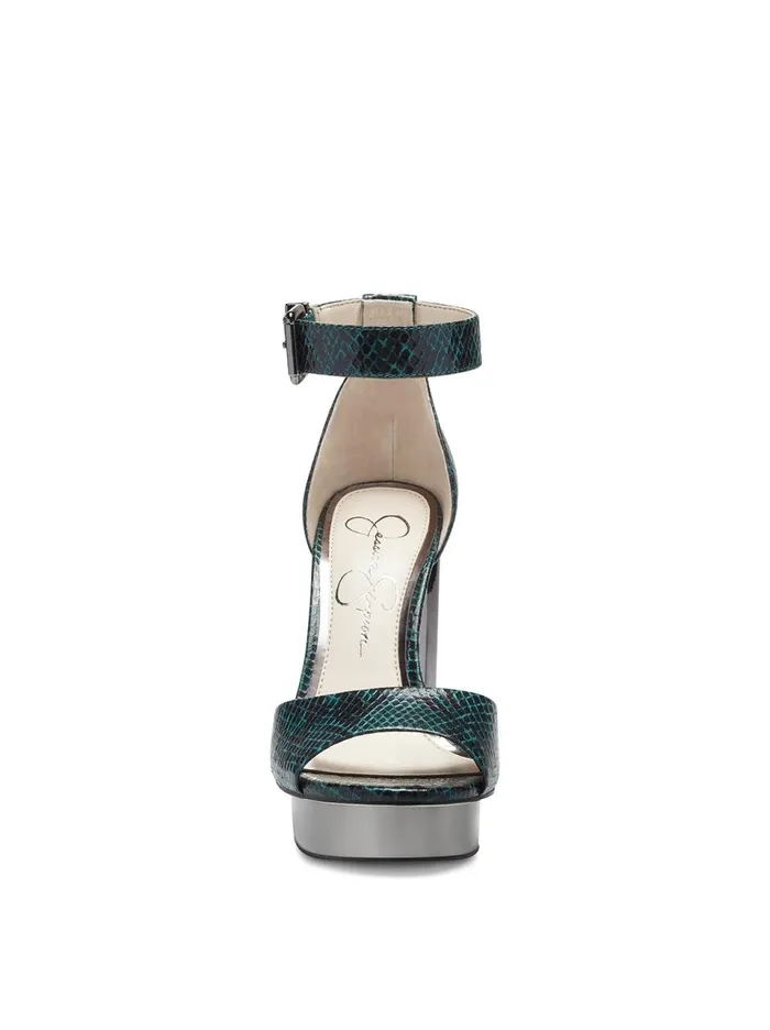 Women Sandals Jessica Simpson Everyn Platform Sandal In Rainforest Green Snake Rainforest Green Snake