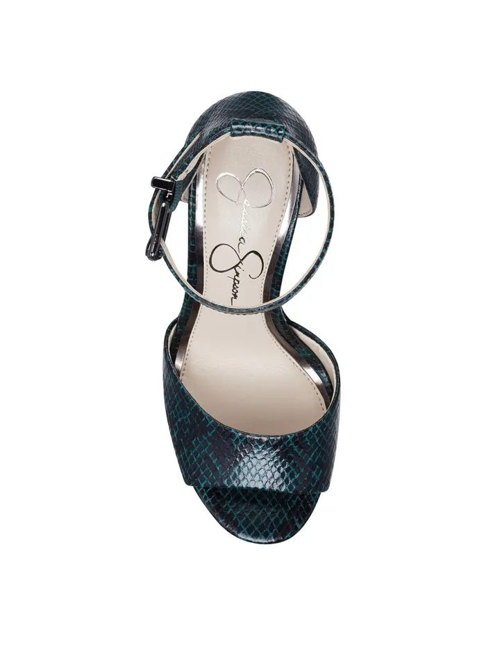 Women Sandals Jessica Simpson Everyn Platform Sandal In Rainforest Green Snake Rainforest Green Snake