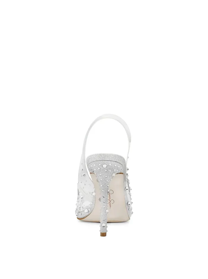 Women Sandals Jessica Simpson Jaisey High Heel In Clear Clear Embellished