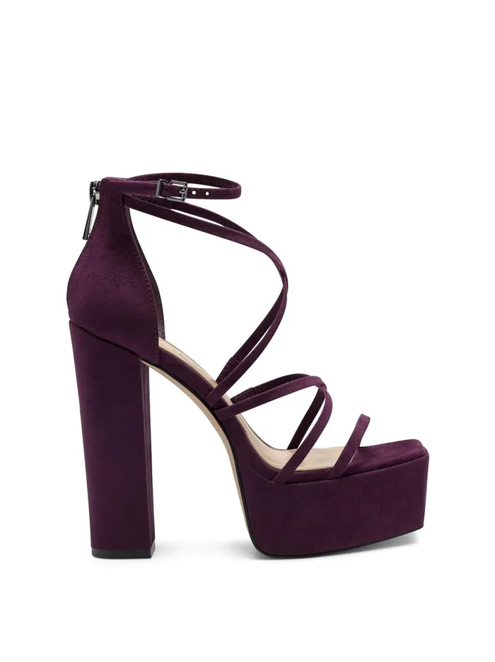 Women Sandals Jessica Simpson Mirelle High Heel In Burgundy Burgundy