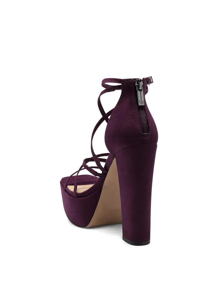 Women Sandals Jessica Simpson Mirelle High Heel In Burgundy Burgundy