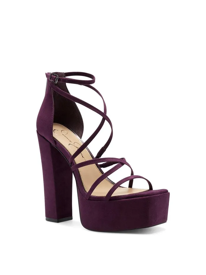 Women Sandals Jessica Simpson Mirelle High Heel In Burgundy Burgundy