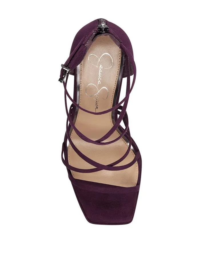 Women Sandals Jessica Simpson Mirelle High Heel In Burgundy Burgundy