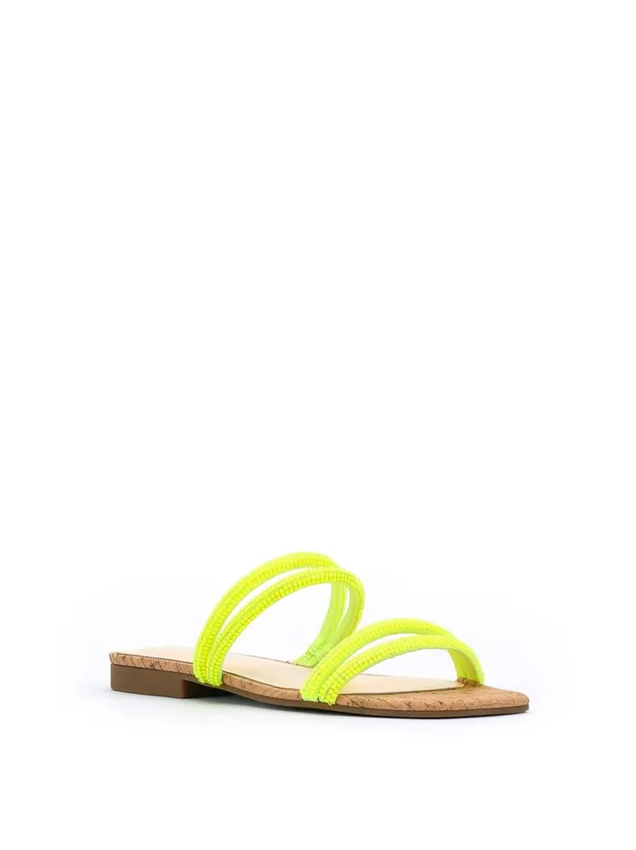 Women Sandals Jessica Simpson Raexe Slide In Neon Yellow Neon Yellow
