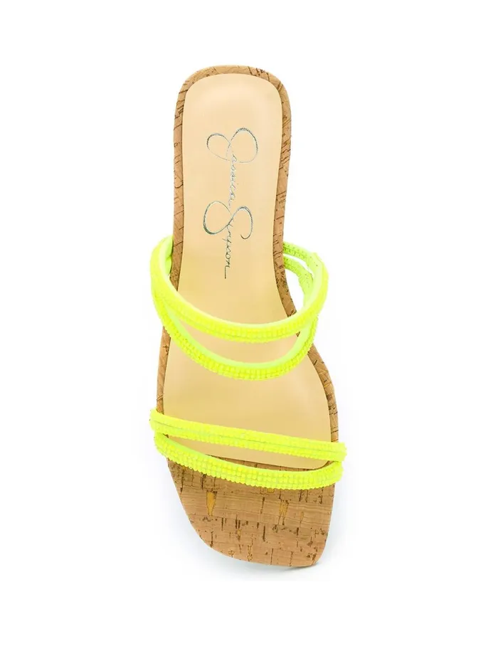 Women Sandals Jessica Simpson Raexe Slide In Neon Yellow Neon Yellow