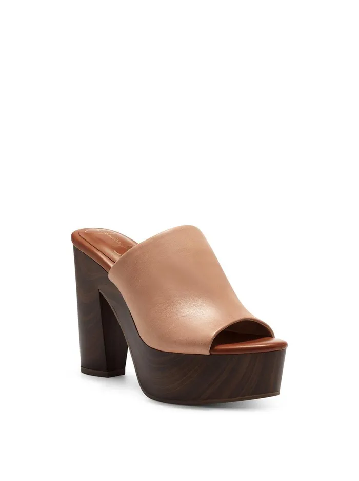 Women Sandals Jessica Simpson Shelbie Platform Slide In Natural Totally Natural
