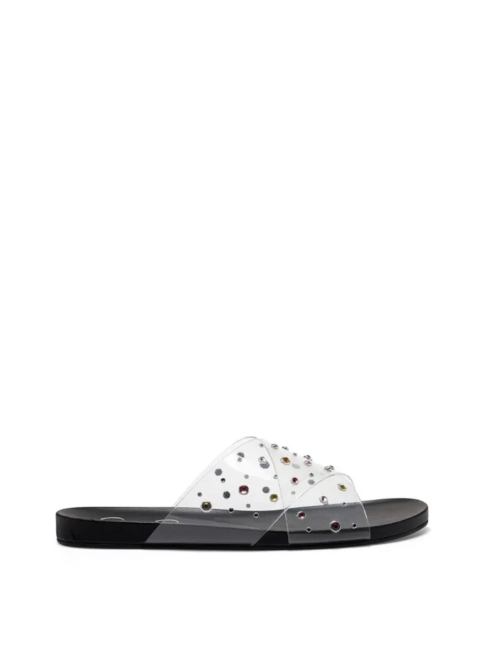 Women Sandals Jessica Simpson Tislie Slide In Clear and Rainbow Clear And Rainbow Stones Women Sandals Jessica Simpson Tislie Slide In Clear and Rainbow Clear And Rainbow Stones