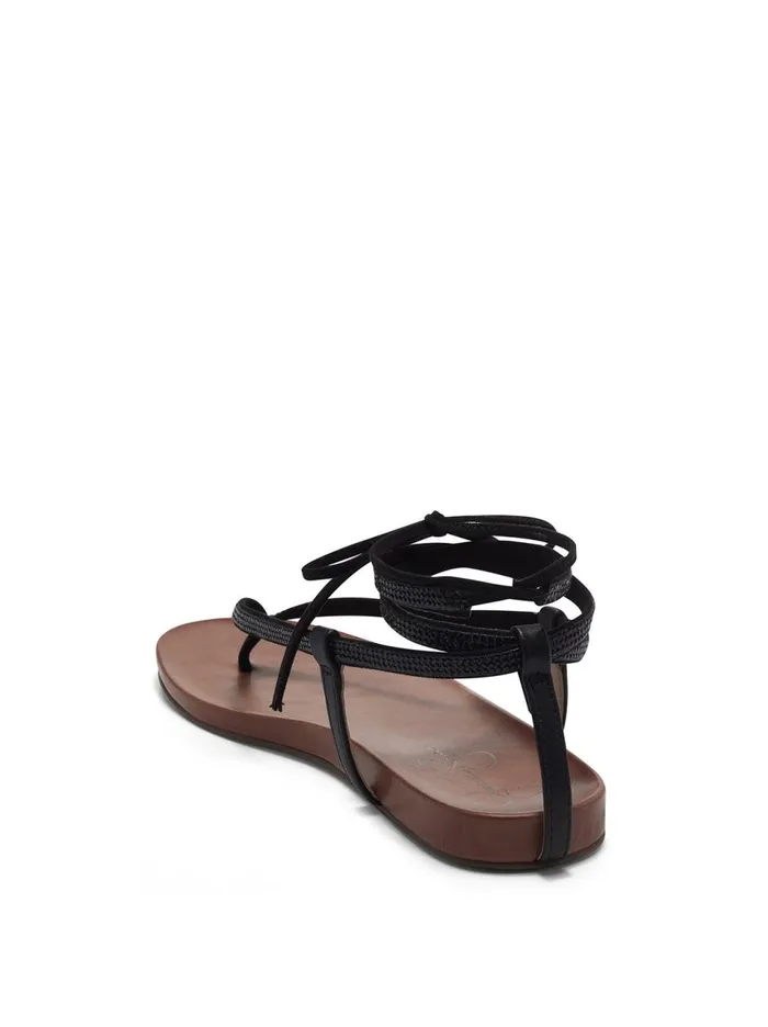 Women Sandals Jessica Simpson Tylia Thong Flat In Black Black
