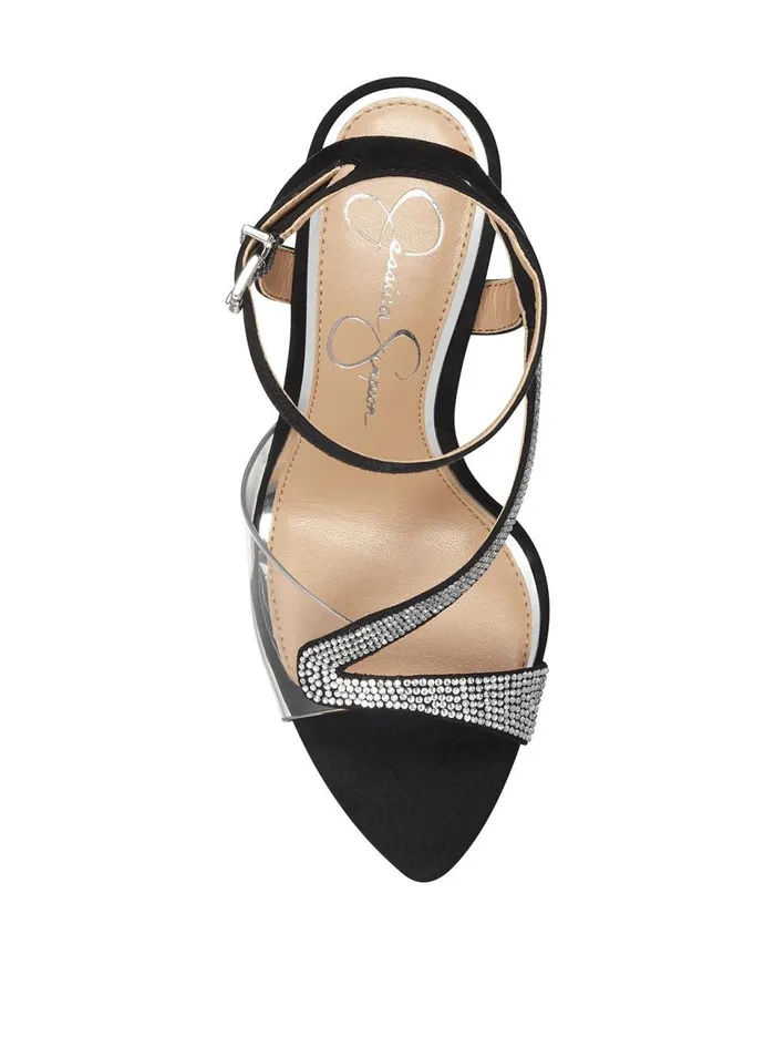 Women Sandals Jessica Simpson Whitley High Heel In Black Black