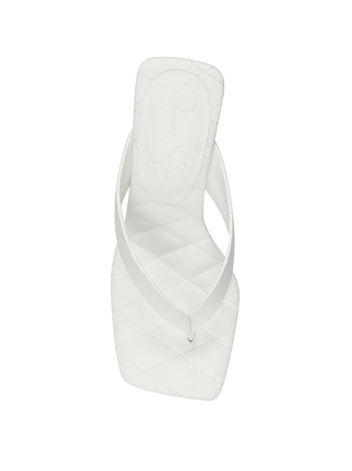Women Sandals Jessica Simpson Zayde Thong Slide In White Bright White