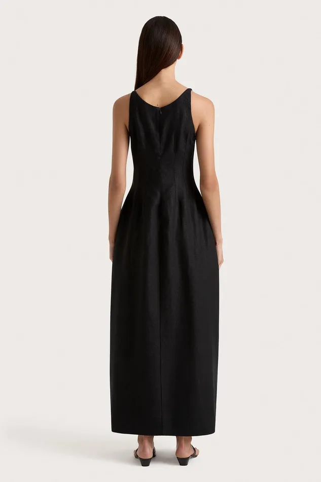 Women Sanne Midi Dress Black Faithfull The Brand Dresses Women Sanne Midi Dress Black Faithfull The Brand Dresses
