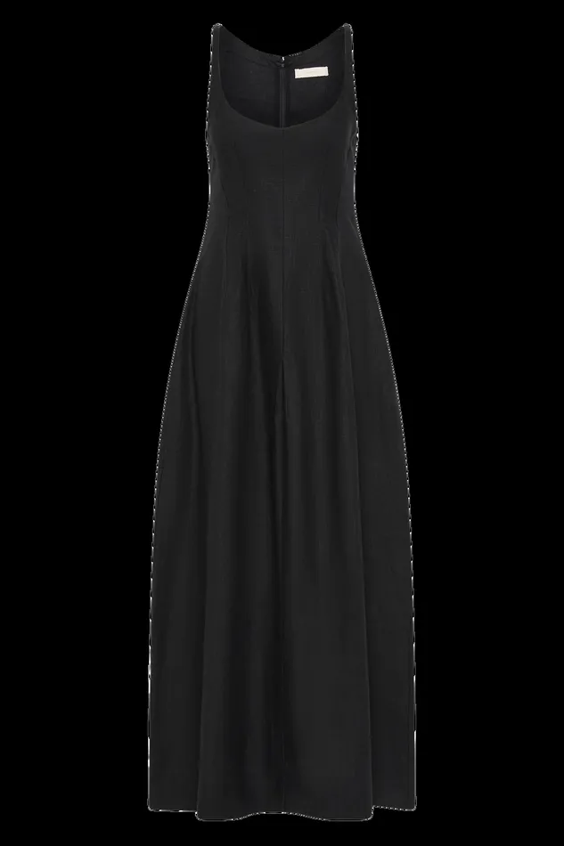Women Sanne Midi Dress Black Faithfull The Brand Dresses Women Sanne Midi Dress Black Faithfull The Brand Dresses