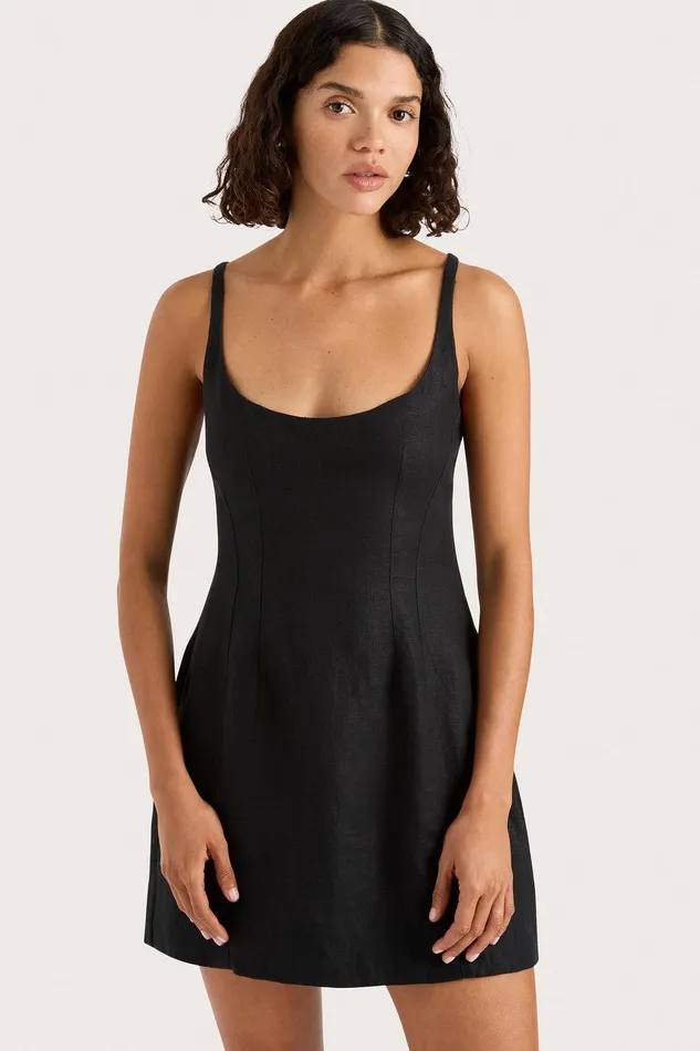 Women Sanne Mini Dress Black Faithfull The Brand Dresses Women Sanne Mini Dress Black Faithfull The Brand Dresses