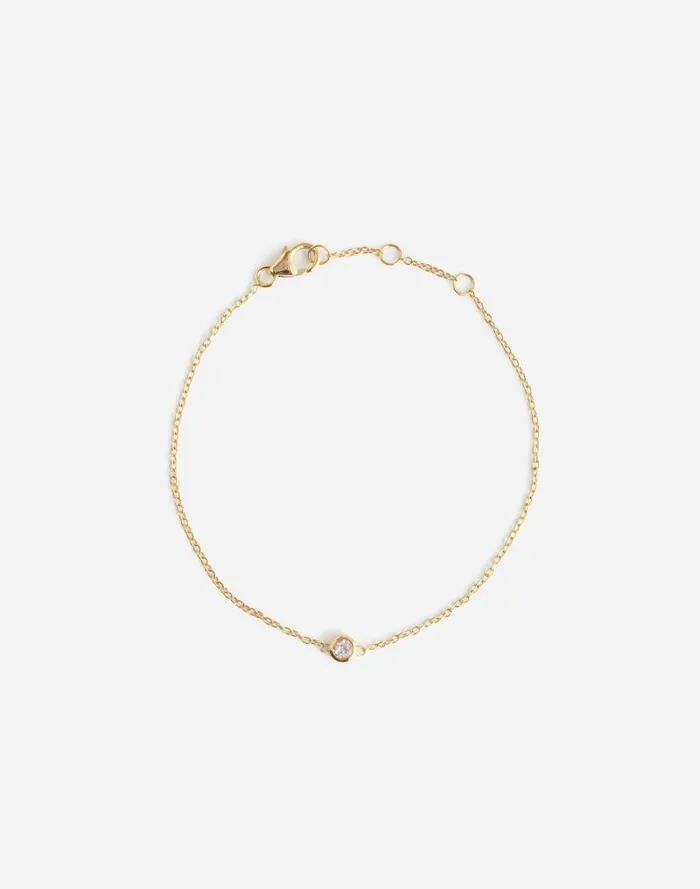 Women Sara Patino Jewelry White Topaz Bracelet Gold Madewell Jewelry