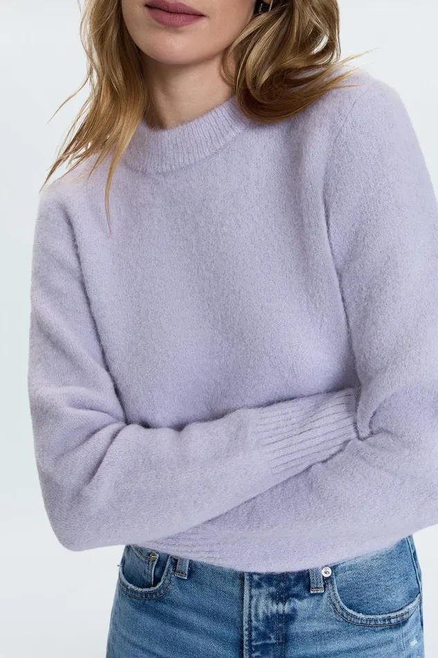 Women Sara Sweater 8211 Wisteria Pistola Denim Sweaters and Knits