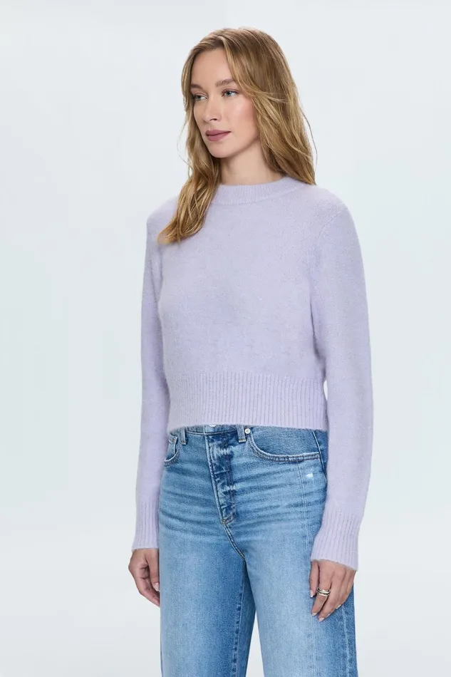 Women Sara Sweater 8211 Wisteria Pistola Denim Sweaters and Knits